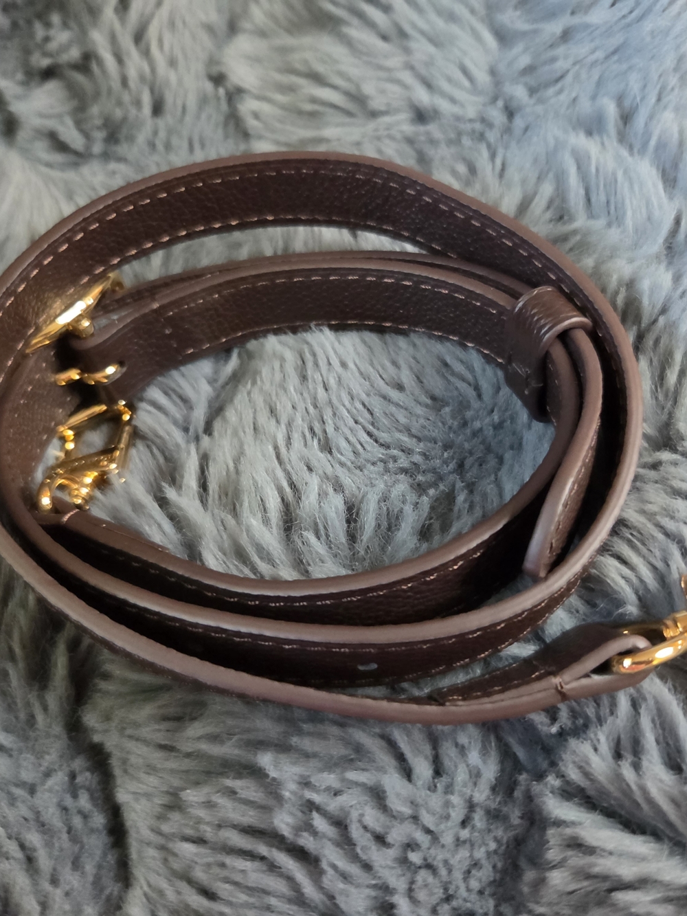 Chocolate Brown Embossed Crescent Shoulder Bag - Picture 3 of 10
